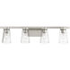 Cityview 4 Light 32 inch Brushed Nickel Vanity Sconce Wall Light, Large