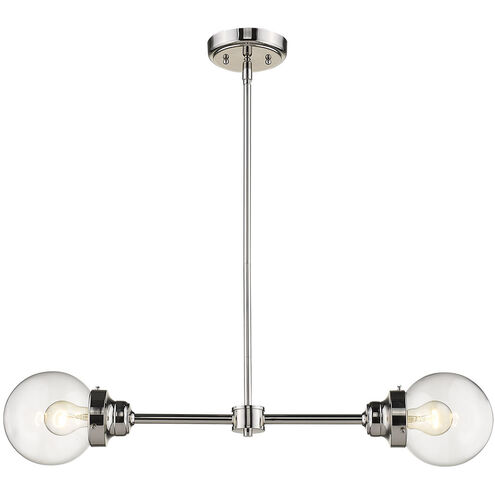 Portsmith 2 Light 30 inch Polished Nickel Island Pendant Ceiling Light