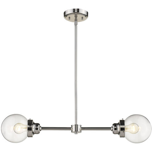 Portsmith 2 Light 30 inch Polished Nickel Island Pendant Ceiling Light