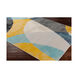 City 87 X 63 inch Aqua/Light Gray/Mustard/Beige/Khaki/Taupe/Black Rugs in 5 x 8, Rectangle