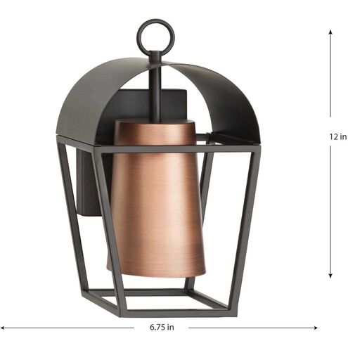 Hutchence 1 Light 12 inch Antique Bronze Outdoor Wall Lantern