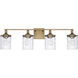 HomePlace by Capital Lighting Colton 4 Light 34 inch Aged Brass Vanity Light Wall Light 128841AD-451 - Open Box