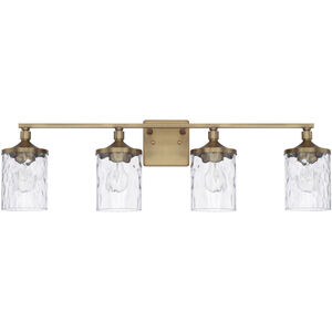 HomePlace by Capital Lighting Colton 4 Light 34 inch Aged Brass Vanity Light Wall Light 128841AD-451 - Open Box