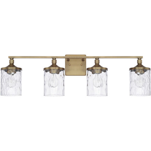HomePlace by Capital Lighting Colton 4 Light 34 inch Aged Brass Vanity Light Wall Light 128841AD-451 - Open Box