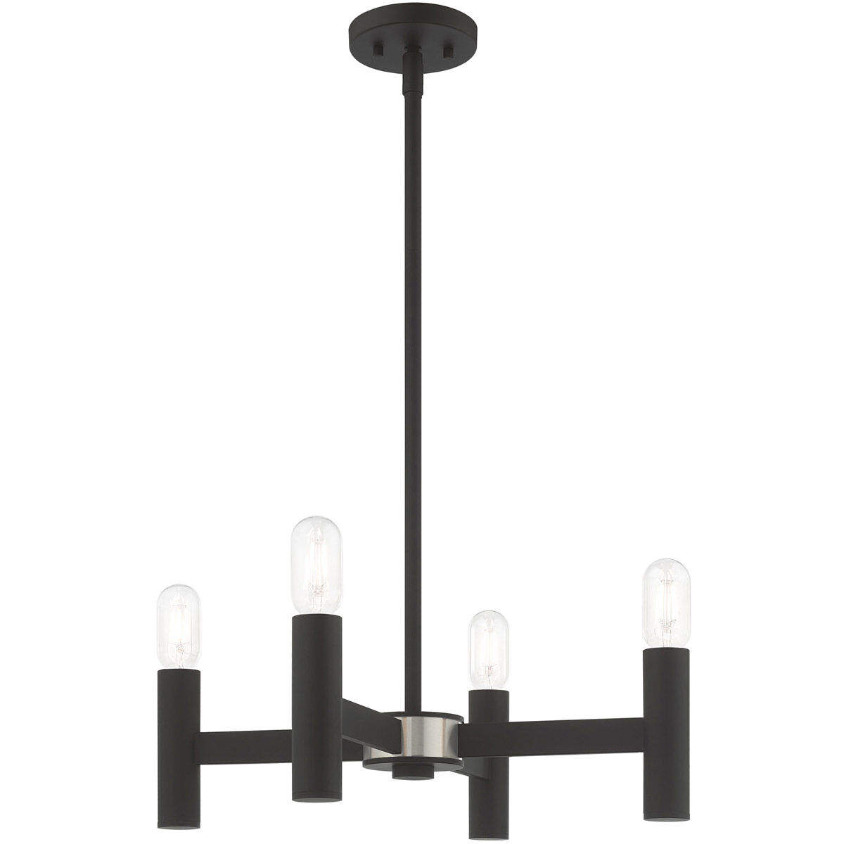 Copenhagen 4 Light 20 inch Black Mini Chandelier Ceiling Light
