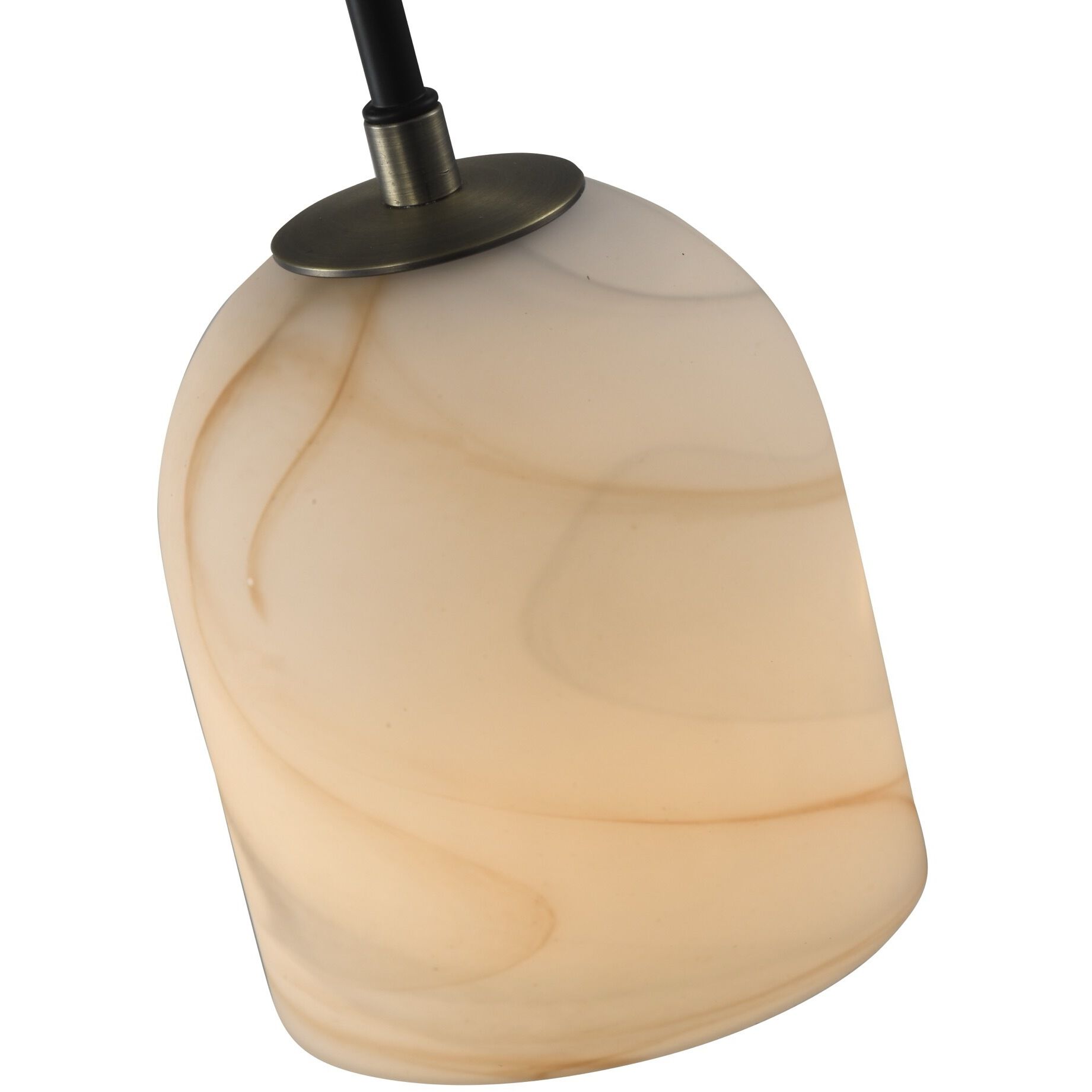 Crema 1 Light 4.72 inch Black and Brushed Brass Pendant Ceiling Light