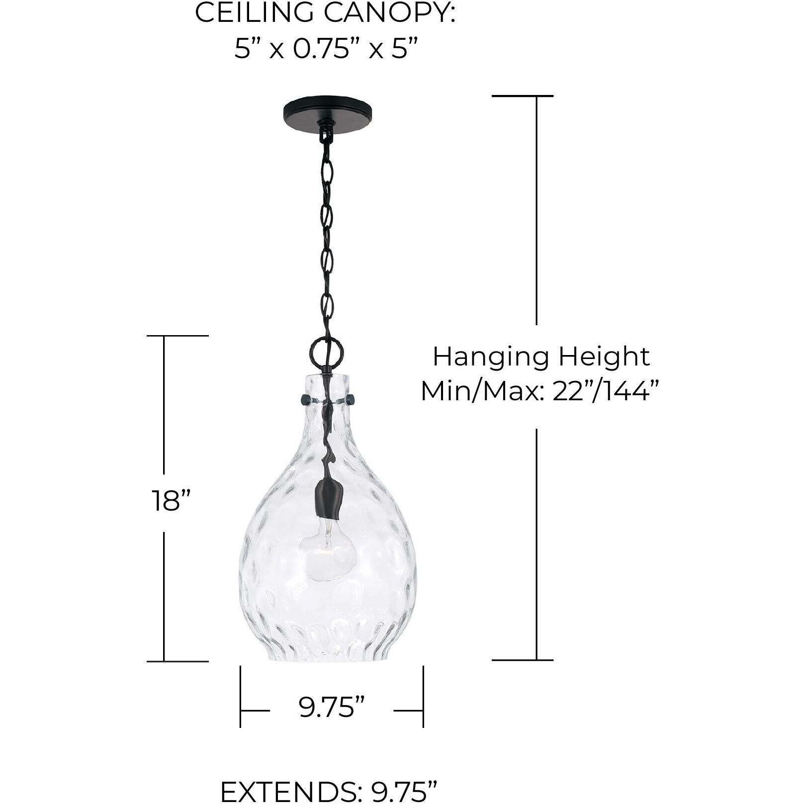 Brentwood 1 Light 9.75 inch Matte Black Pendant Ceiling Light