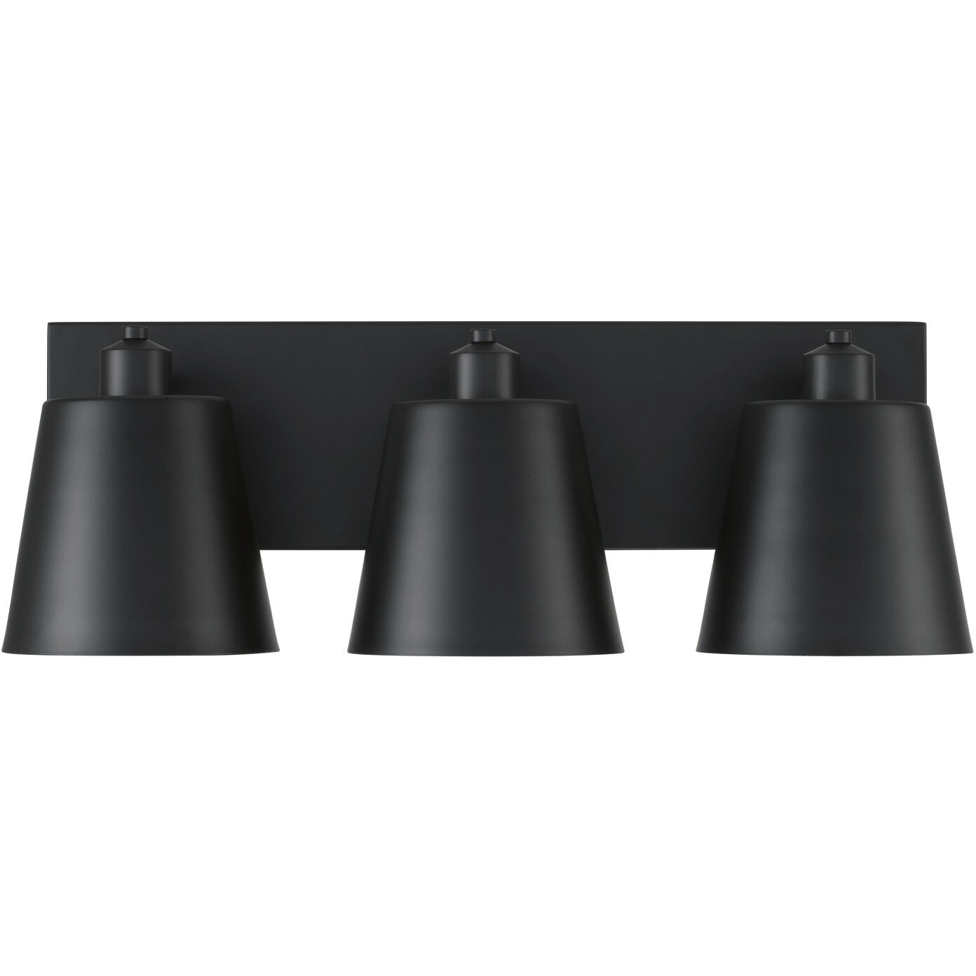 Alden 3 Light 24 inch Matte Black Vanity Light Wall Light
