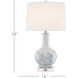 Myrtle 28 inch 150 watt White and Blue and Clear Table Lamp Portable Light