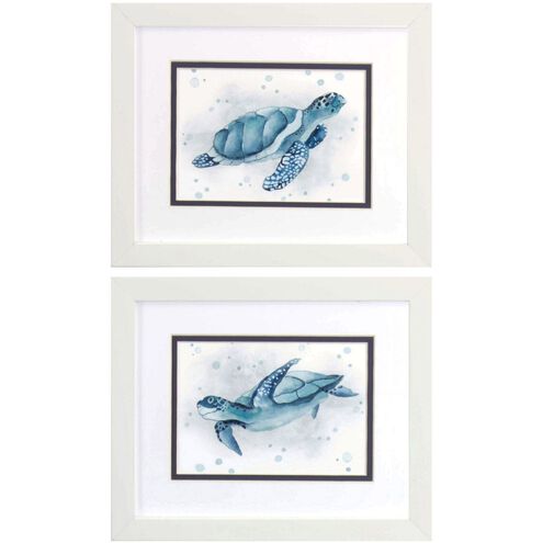 Waterside Collection Blue Framed Art