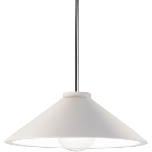 Radiance Collection LED 11.75 inch Bisque with Brushed Nickel Pendant Ceiling Light
