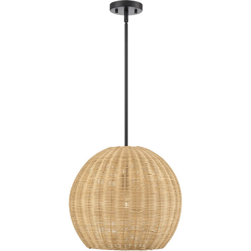 Elise 1 Light 16 inch Matte Black Indoor Pendant Ceiling Light