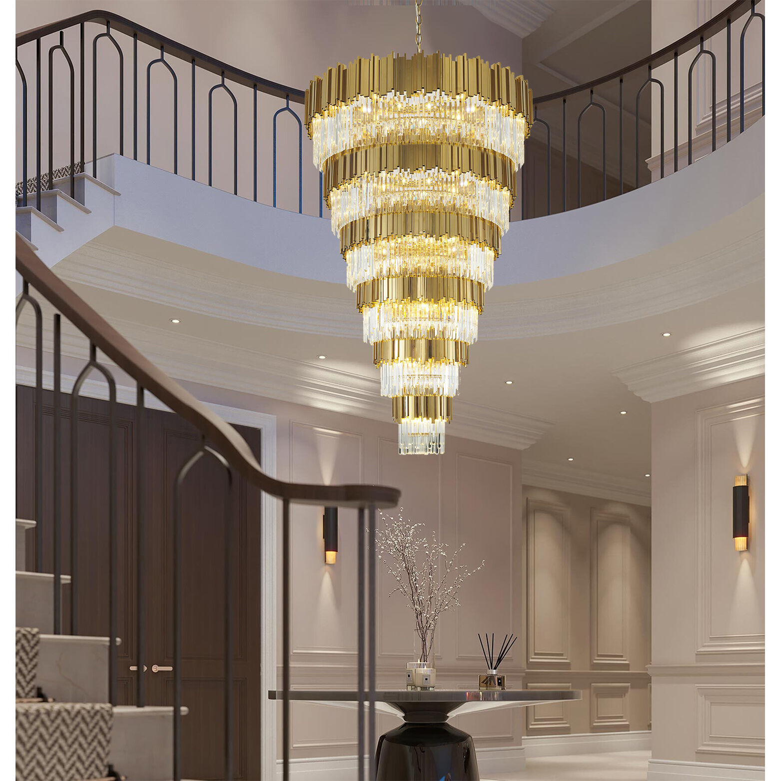Canada 60 Light 60 inch Gold Chandelier Ceiling Light