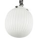 Alora Mood Cherise 1 Light 6.75 inch Matte Black/Glossy Ribbed Opal Glass Pendant Ceiling Light