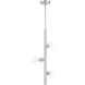 Bannister 3 Light 6 inch Brushed Nickel Pendant Ceiling Light