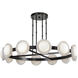 Alonso LED 50.5 inch Urban Bronze/Alabaster Chandelier Ceiling Light in Urban Bronze and Alabaster