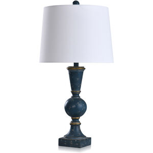 Asher 30 inch 150.00 watt Distressed Blue Table Lamp Portable Light