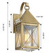 Ashford 1 Light 12.88 inch Antique Brass Outdoor Sconce in Clear Glass, X Wire Pattern, Brass Traditions by Innovations Lighting