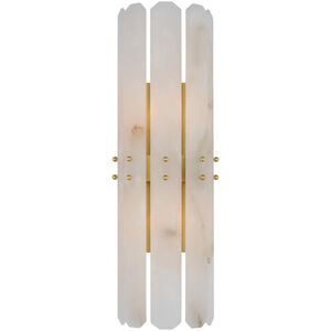 AERIN Bonnington 2 Light 7.5 inch Hand-Rubbed Antique Brass Tall Sconce Wall Light
