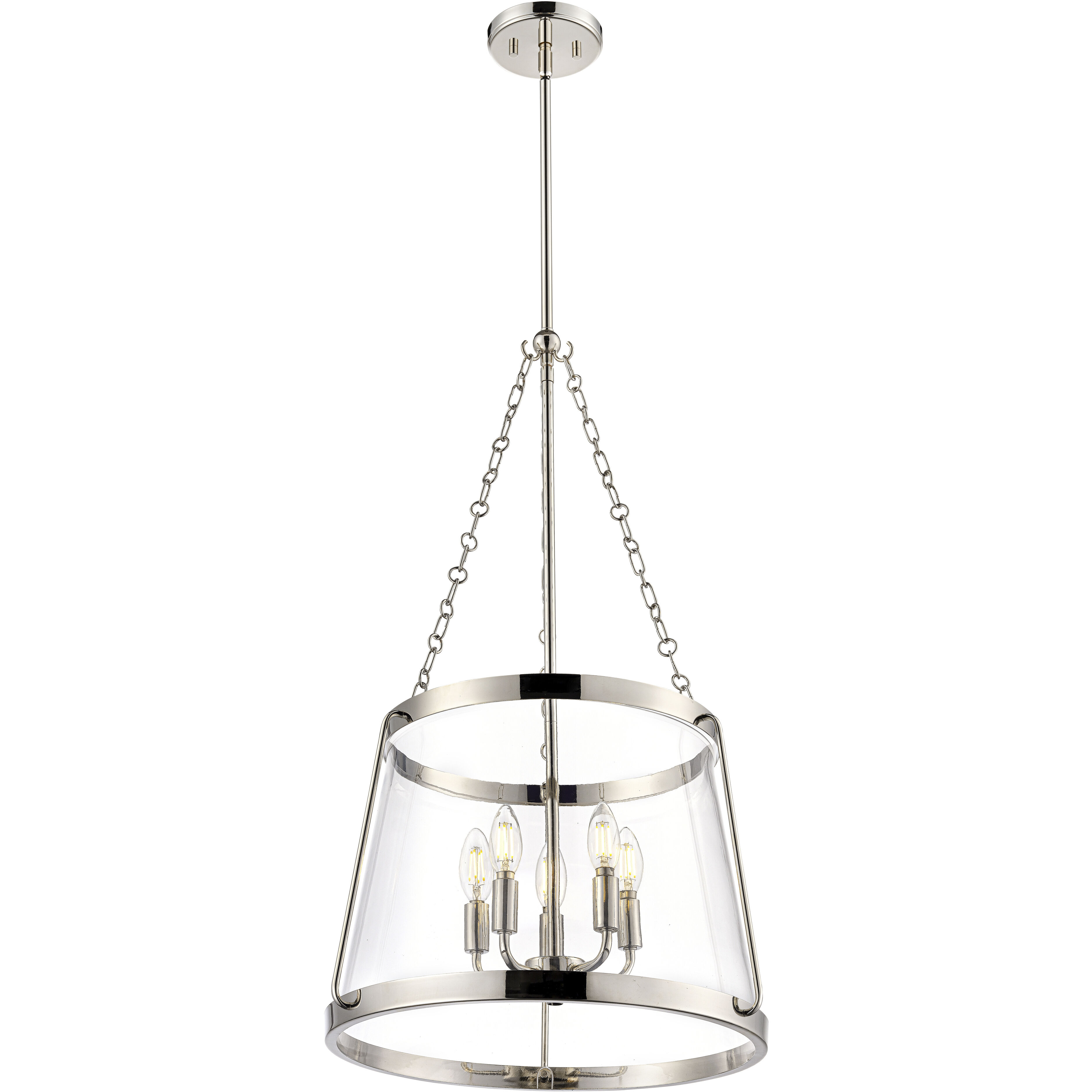 Adabella 5 Light 17.75 inch Polished Nickel Pendant Ceiling Light