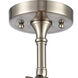 Franklin Restoration XX-Large Beacon LED 12 inch Brushed Satin Nickel Semi-Flush Mount Ceiling Light in Matte White Glass, Franklin Restoration