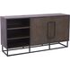 Seaton 65 X 17 inch Warm Toffee with Black Credenza