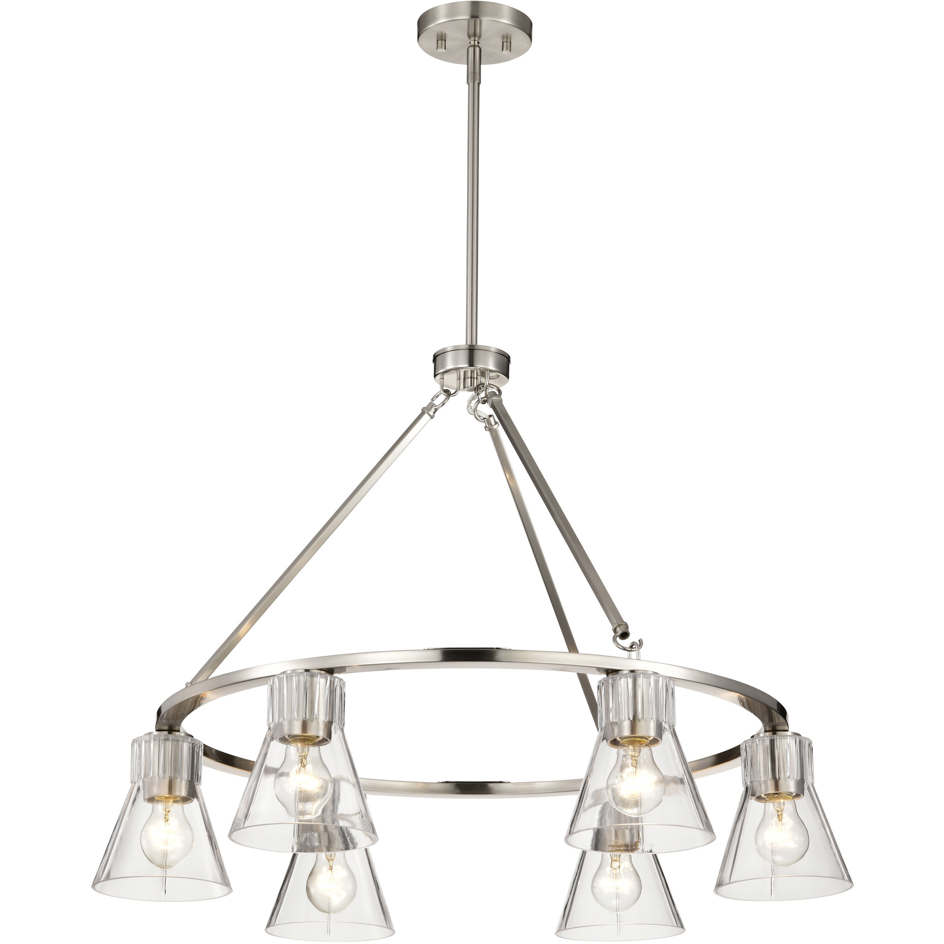 Gianna 30 inch Brushed Nickel Chandelier Ceiling Light