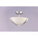 Deven 3 Light 14 inch Satin Nickel Semi-Flush Mount Ceiling Light