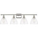 Ballston Ballston Dome 4 Light 38 inch Polished Nickel Bath Vanity Light Wall Light in Clear Glass