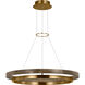 Sean Lavin Grace LED 35.8 inch Natural Brass/Weathered Oak Chandelier Ceiling Light