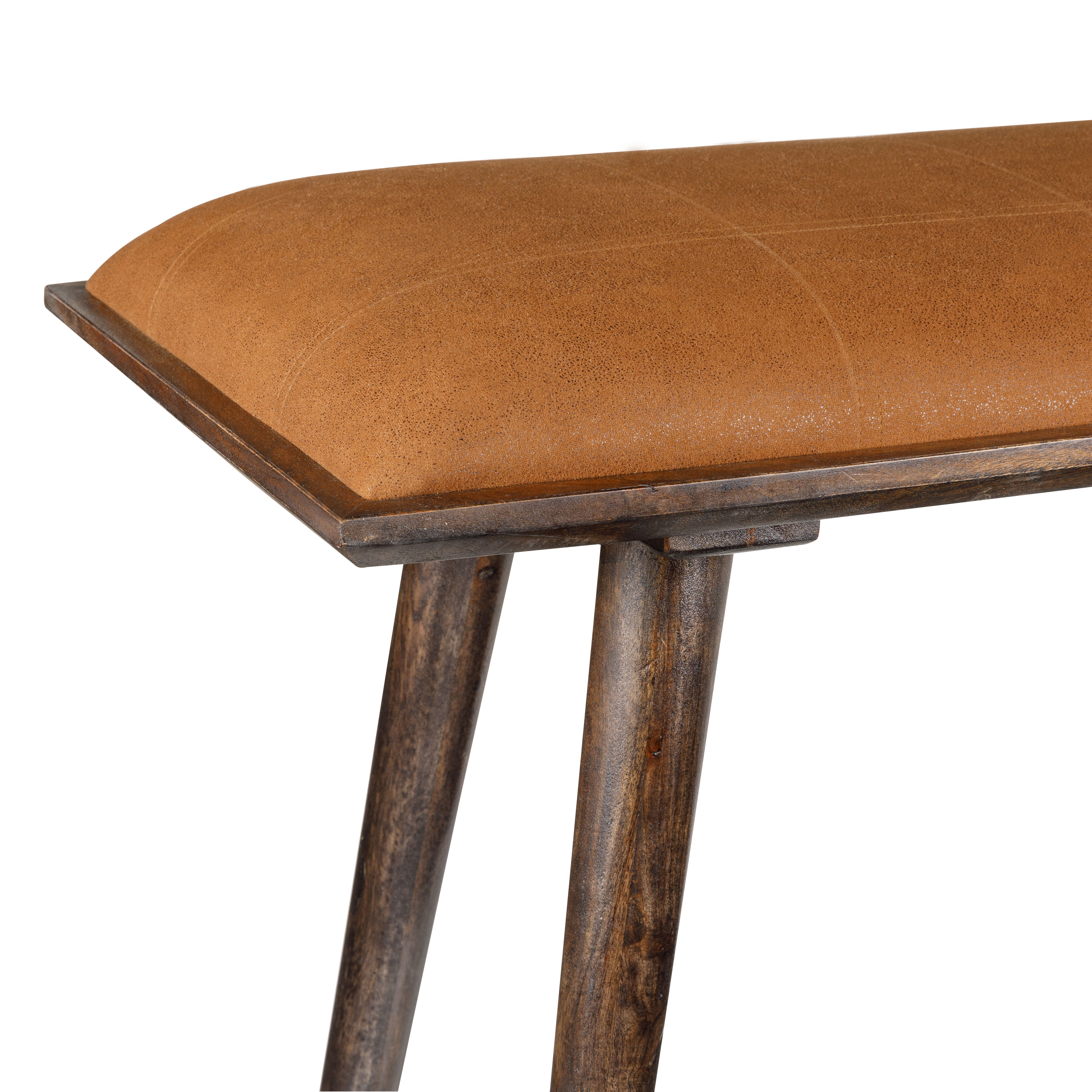 Aegeus Brown Upholstered Bench