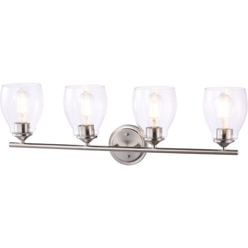 Winsley 4 Light 30 inch Brushed Nickel Bath Light Wall Light