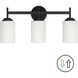 Wynona 3 Light 22.5 inch Matte Black Vanity Light Wall Light
