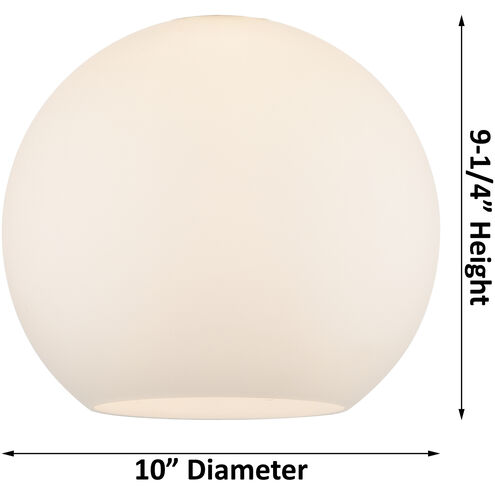 Edison Athens LED 10 inch Satin Gold Mini Pendant Ceiling Light in Matte White Glass