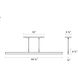 Stiletto LED 44.25 inch Satin White Pendant Ceiling Light