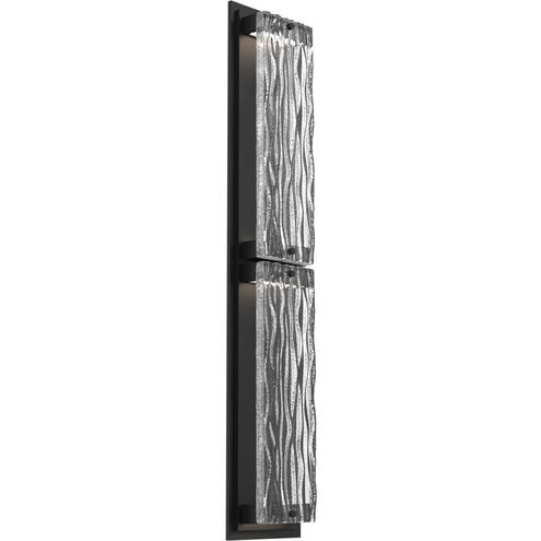 Tabulo LED Textured Black Outdoor Sconce