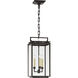 Chapman & Myers Cheshire 3 Light 9.75 inch Aged Iron Outdoor Hanging Lantern, Medium