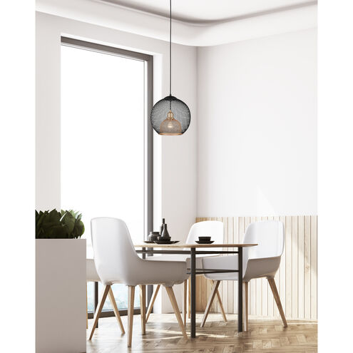 Gibraltar 1 Light 11.88 inch Black and Gold Pendant Ceiling Light