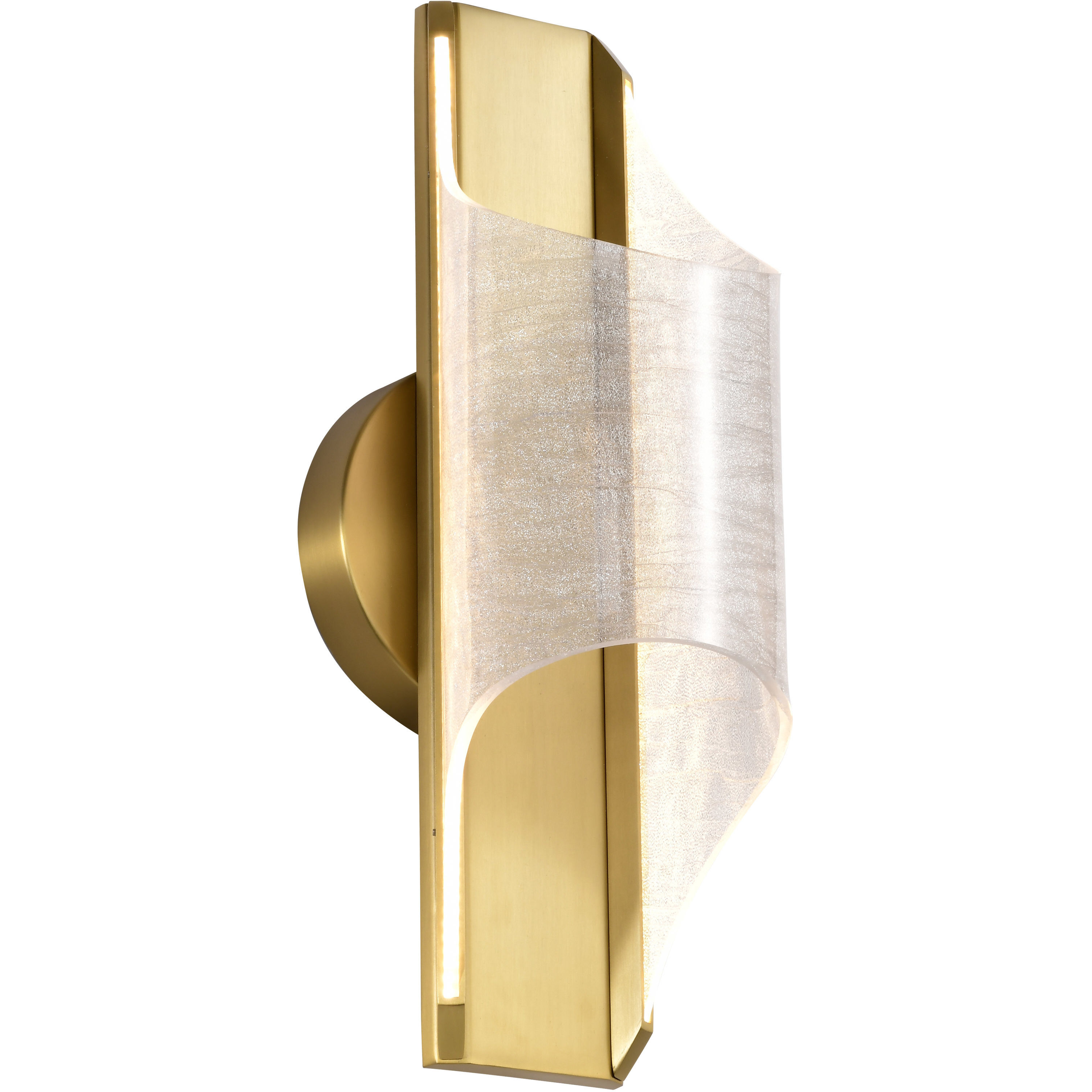 Idris LED 6 inch Vintage Brass Vanity Wall Light