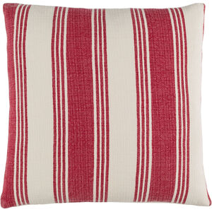 Anchor Bay 22 X 22 inch Dark Red and Cream Throw Pillow