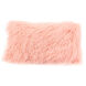 Lamb Fur 19 X 3 inch Pink Pillow