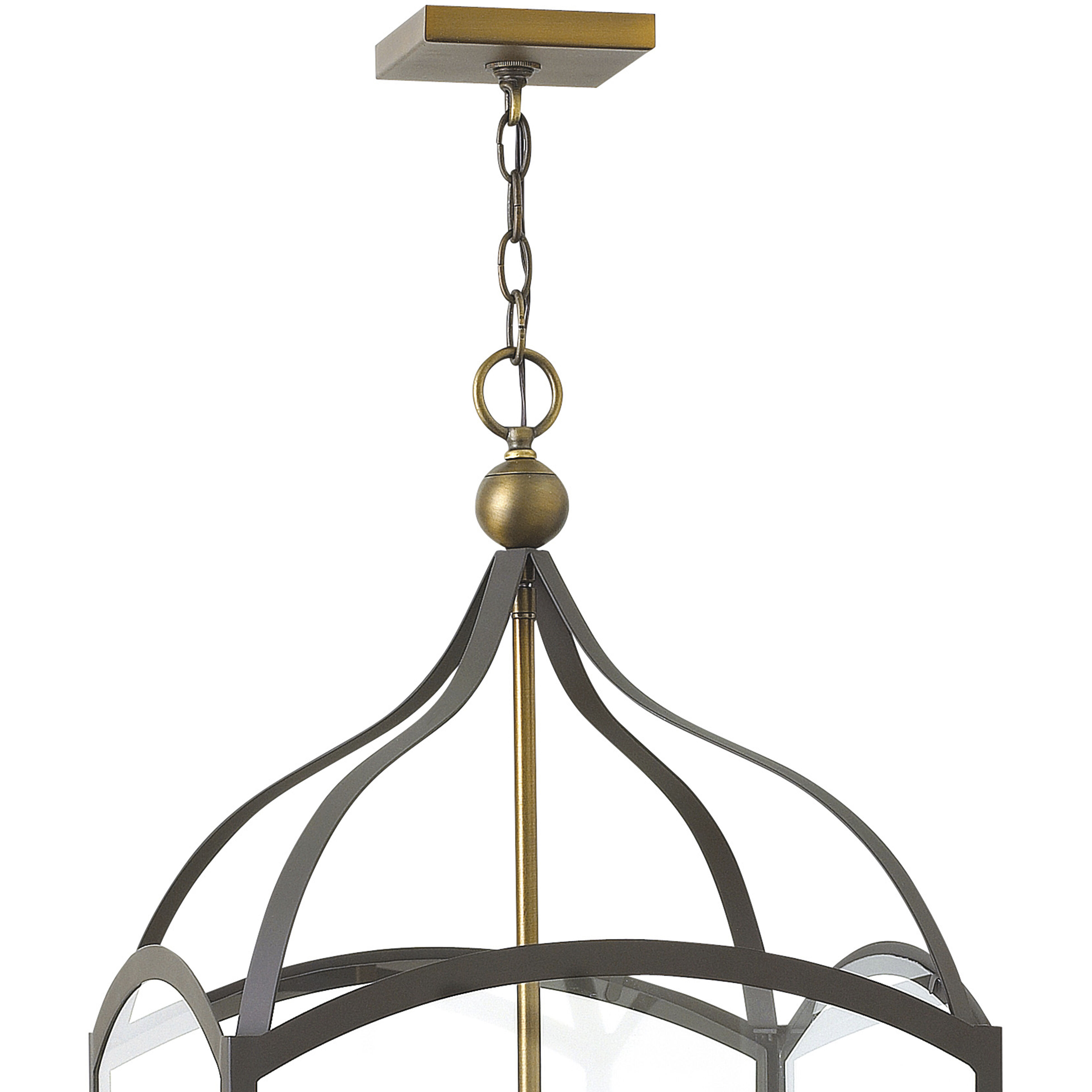 Clarendon 6 Light 16 inch Bronze with Heirloom Brass Indoor Foyer Light Ceiling Light