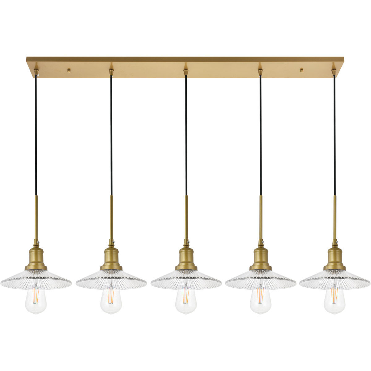Waltz 5 Light 49 inch Brass Pendant Ceiling Light
