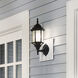 Chesapeake 1 Light 17 inch Black Outdoor Wall in Clear Beveled Glass, Medium
