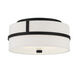 Contemporary 2 Light 13 inch Matte Black Flush Mount Ceiling Light