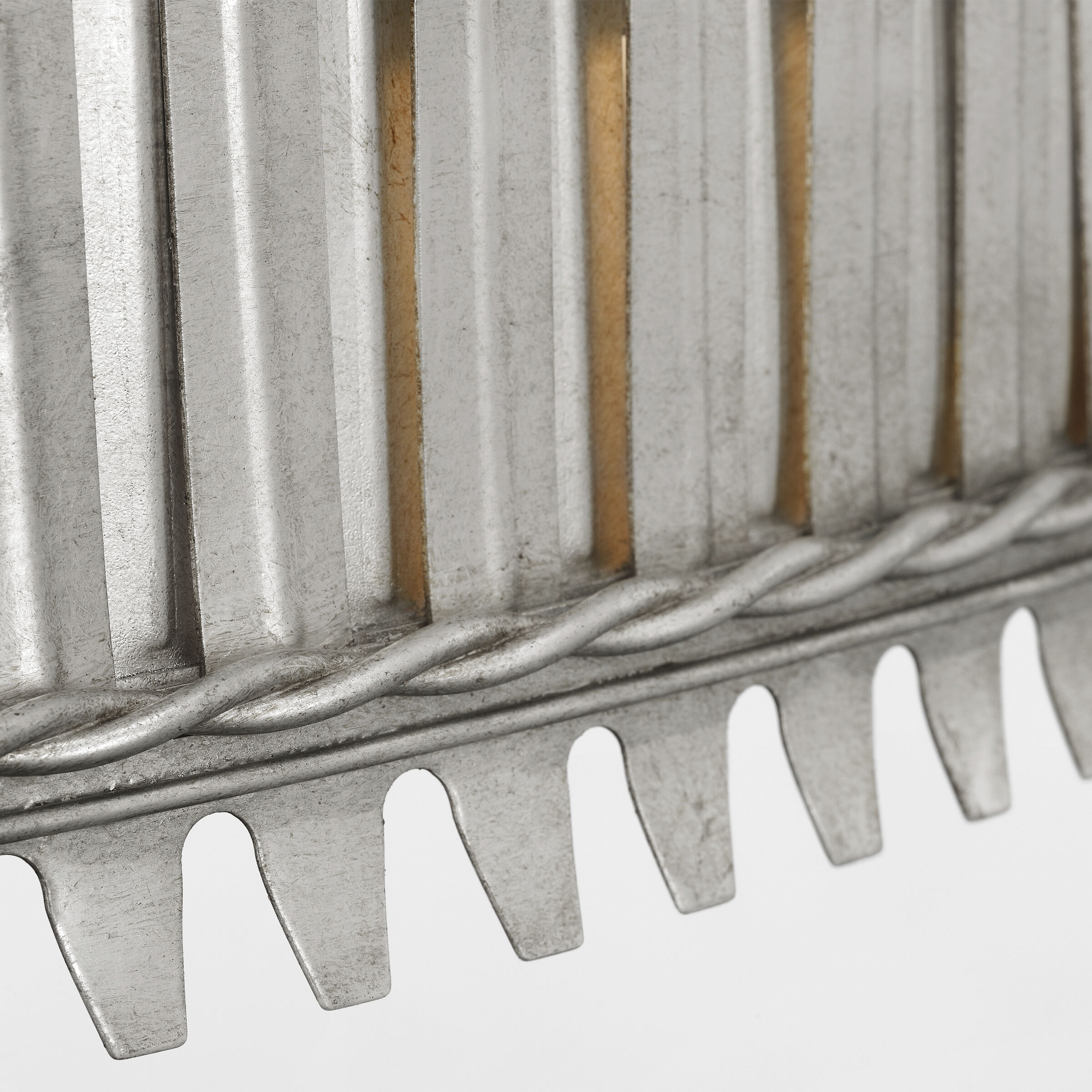 Suzanne Kasler Leslie LED 36.75 inch Burnished Silver Leaf Chandelier Ceiling Light