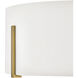 Halle 3 Light 14.5 inch Lacquered Brass Semi-flush Mount Ceiling Light