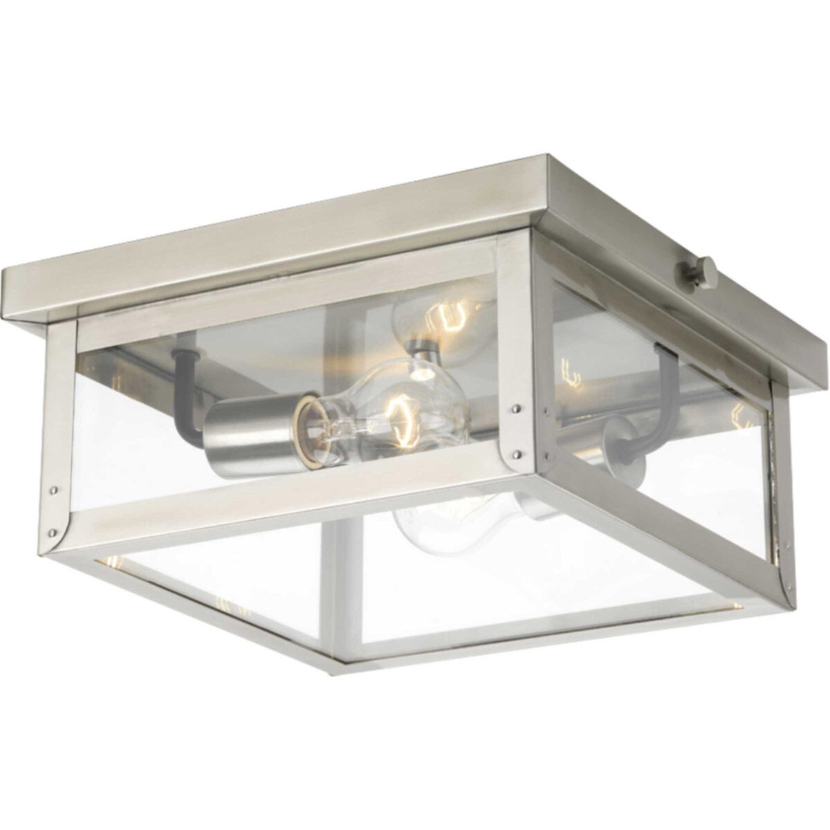 Union Square 2 Light 12 inch Stainless Steel Outdoor Flush Mount, Design Series