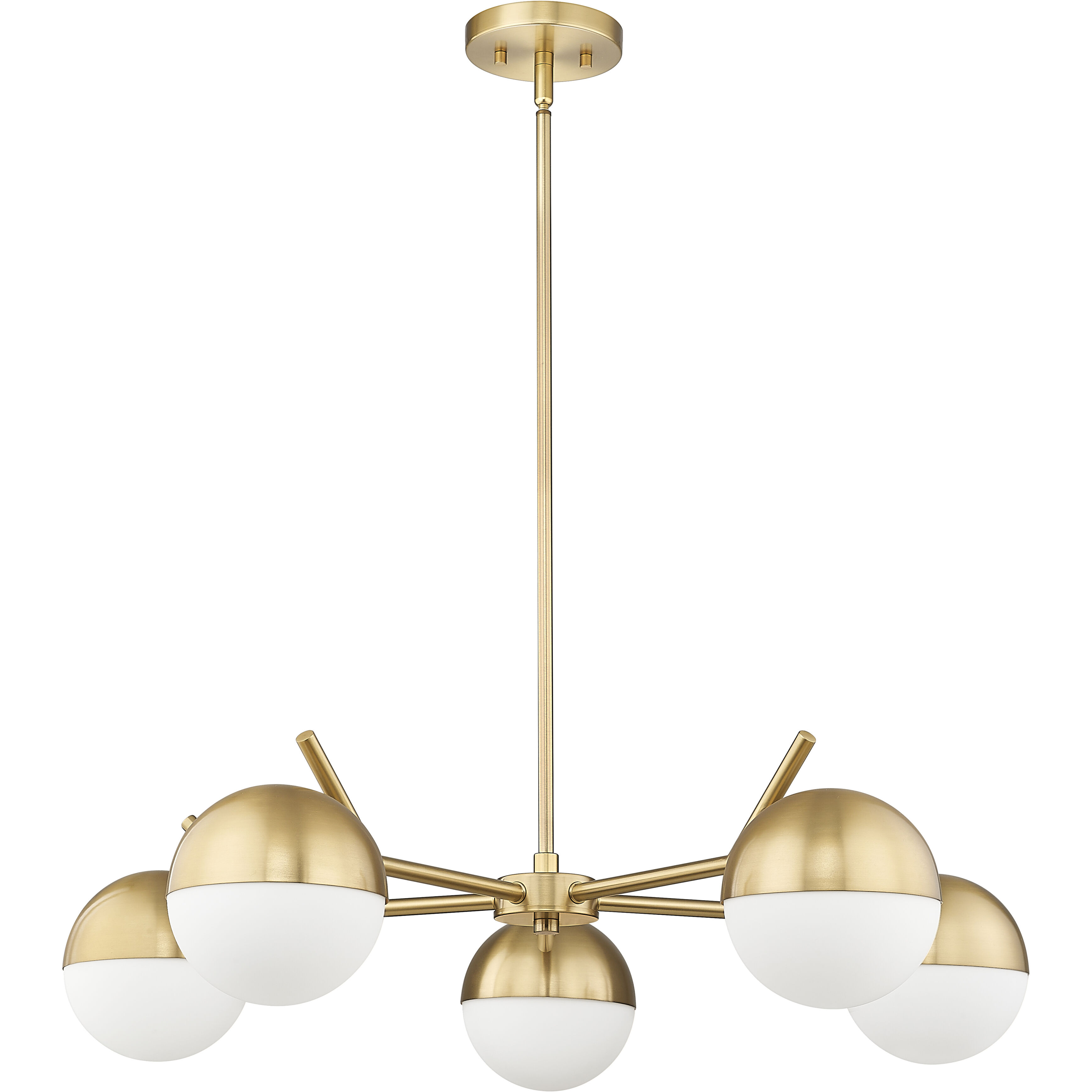 Realm Sphere 5 Light 32 inch Modern Gold Chandelier Ceiling Light