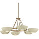 Alturas 6 Light 40.5 inch Patina Brass and Soft Sand Chandelier Ceiling Light